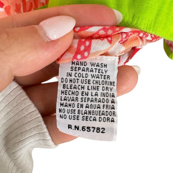 Peppermint Bay Colorful Orange Coral & Turtle Print Tunic Beach Swim Coverup - Picture 10 of 10